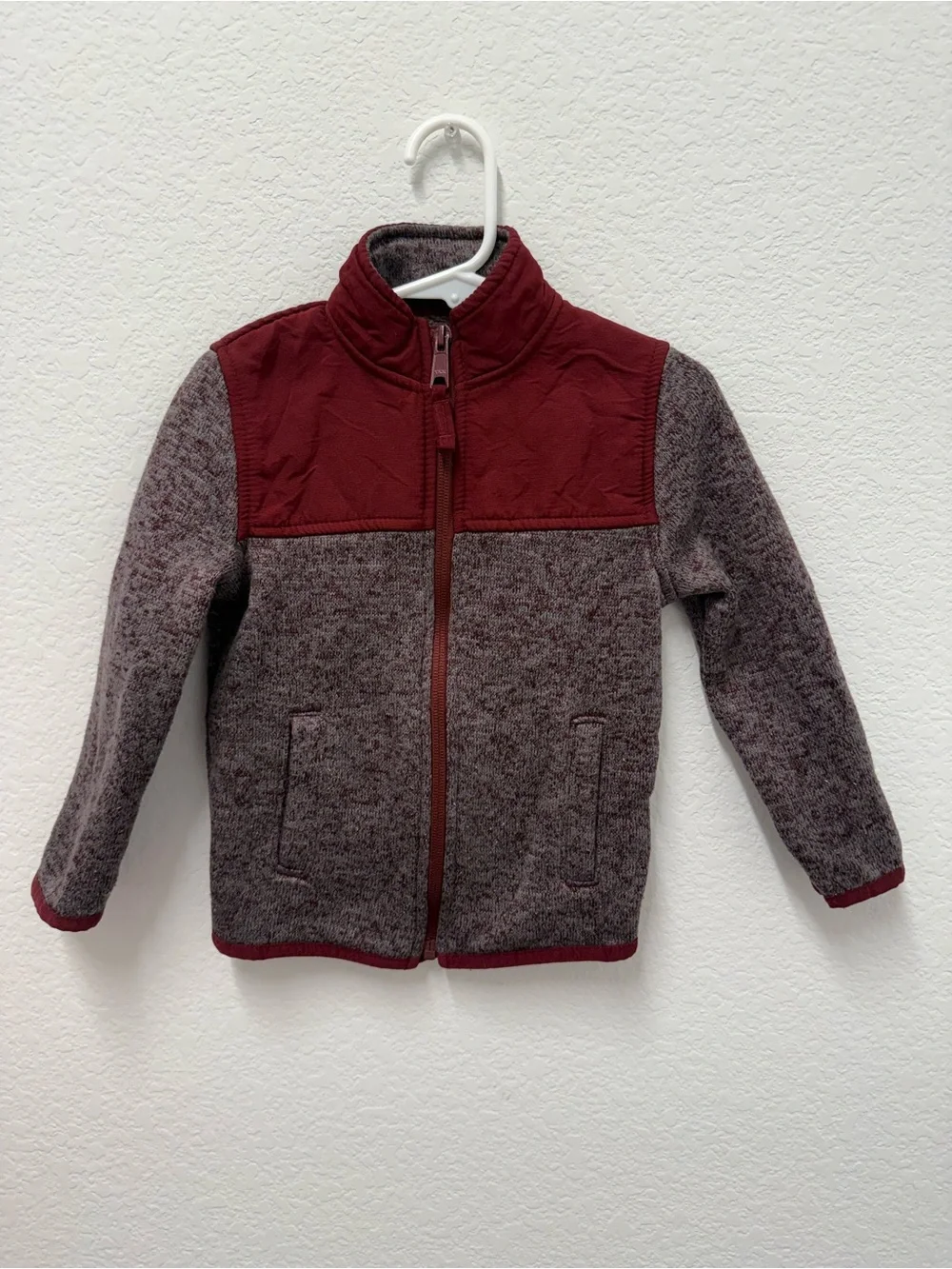 The Children's Place Marled Burgundy & Heather Jacket
